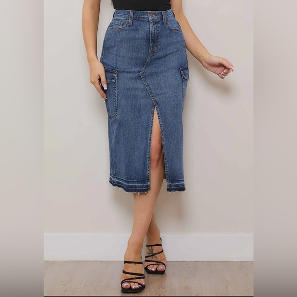 Vibrant Dresses & Skirts - #26 Radiant Denim Midi Skirt